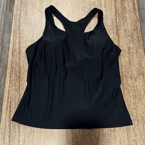 EUC Black Racerback Women's Tank Top - unknown brand built in bra size Large